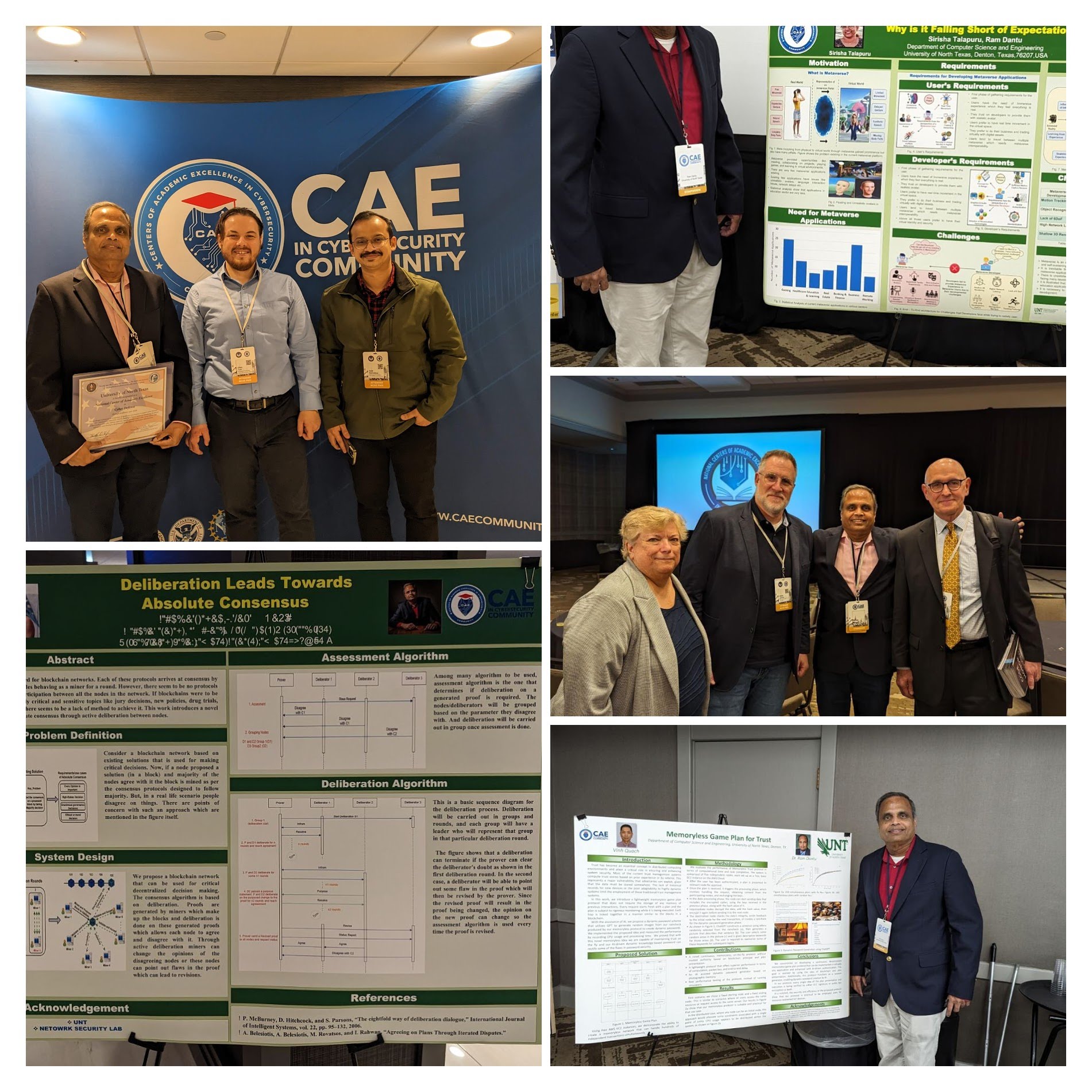 5 images from the symposium with Dr. Dantu in the picture